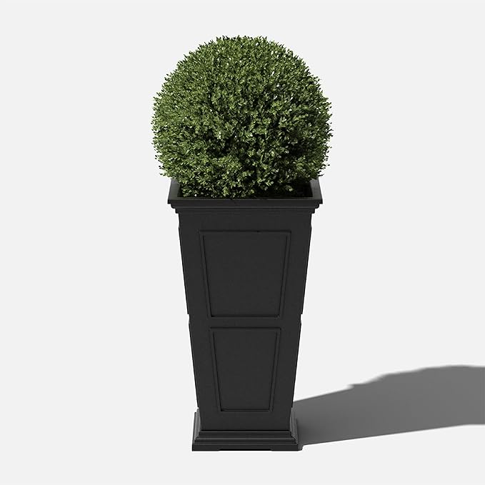 Veradek Brixton Series Tall Planter - Large Outdoor Planter for Front Porch/Patio | Crack-Resistant Plastic for All-Weather Use | Classic Estate Design for Tall Plants, Flowers, Trees VeradekOutdoor