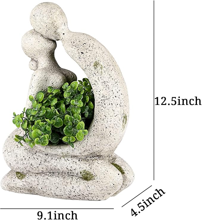 Unique Planters for Indoor Outdoor Plants Head Face Planter Pot Large Succulent Planters Flower Vase with Drainage Hole Around You Aclema