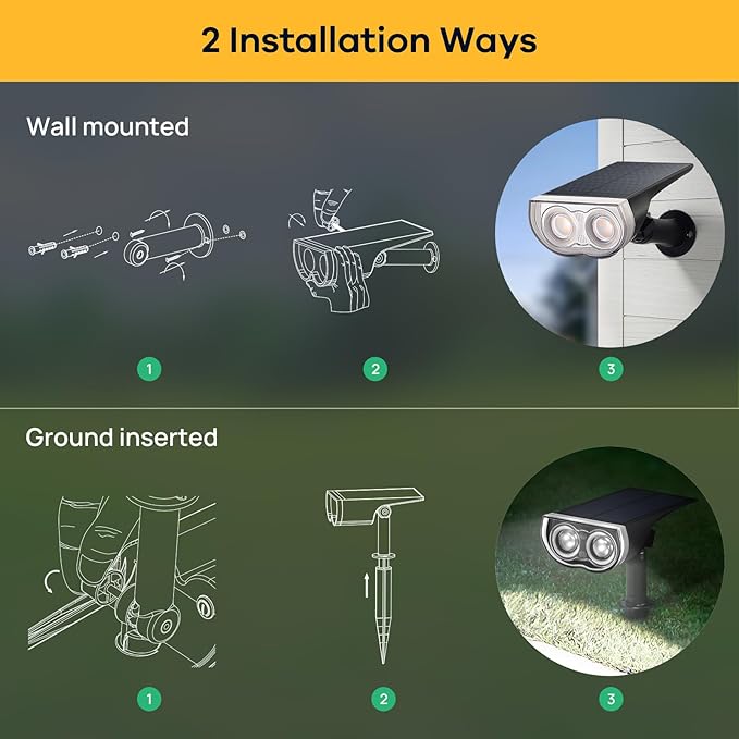 Linkind Solar Lights Outdoor StarRayS, Bright Solar Spot Lights Outdoor, IP67 Waterproof Spotlights for Garden Yard Landscape Walkway Patio Tree (Daylight, 6 Pack) Linkind