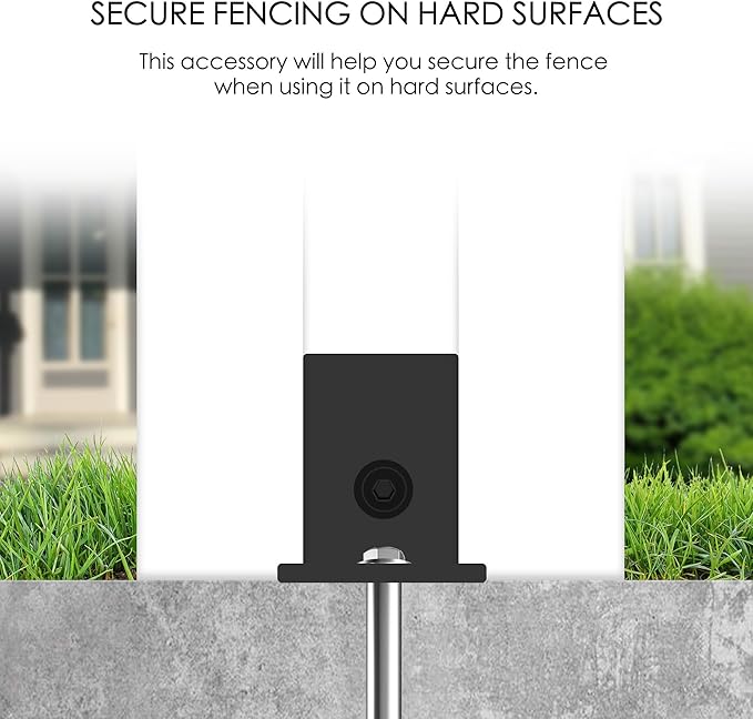 Kozyard Ground Mounting Kit for 2-Panel Privacy Screens – Perfect for Securing to Concrete – Helps Hide Clutter and Keep Your Outdoor Space Neat – Fits Both White & Black Panels Kozyard