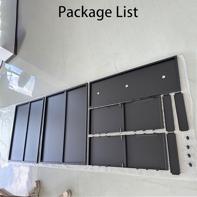 38" L x 13" W x 30" H Metal Tall Rectangular Planter - Large Planter Box for Outdoor Patio/Porch Modern Design for Plants, Flowers, Garden,Spliced Flower Pot (White) MinCHI257