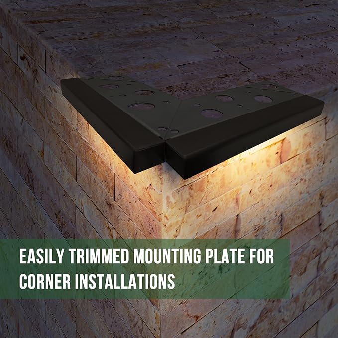 GKOLED 8-Pack Replaceable 6.8" LED Hardscape Lights, Low Voltage Retaining Wall Lights, Paver Wall Hardscape Lighting, Outdoor Landscape Step Lights, 12VAC/DC 1.5W 2700K, Die-cast Aluminum Housing GKOLED