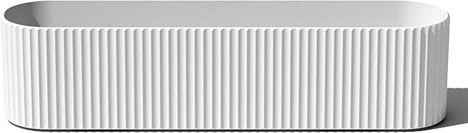 Veradek Demi Series Window Box Planter - Long Planter Box for Windowsill/Balcony | Durable Plastic-Stone Composite Material | Modern Décor for Flowers/Herbs VeradekOutdoor