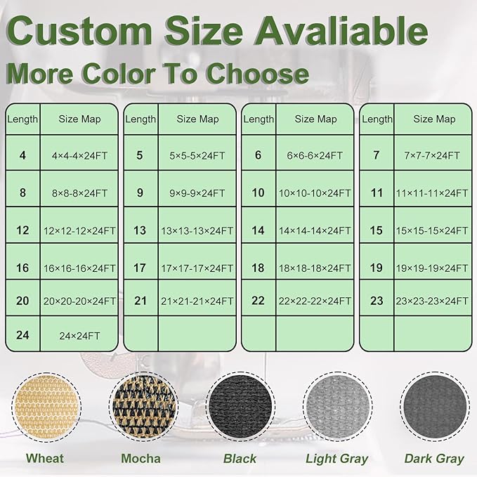 Artpuch Outdoor Pergola Shade Cover 21x24 FT Sun Shade Cloth with Grommets Mocha 90% UV Protection Canopy Patio Privacy Screen (Customized Available) Artpuch