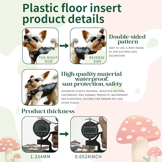 Fairy Garden Stake Decor, Acrylic 2D Garden Fairy Decoration, Fairy Garden Accessories for Outdoor Indoor Yard Lawn Pot Plants (Creative-Dog) WGKOMEGE
