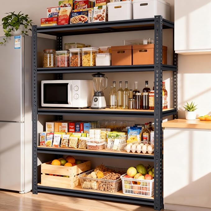 72" H Storage Shelves,Storage Shelves Heavy Duty,2400LBS Metal Shelving Units,Adjustable Garage Shelving Heavy Duty for Garage Storage,Warehouse,16"x35.5"x72",2 Pack Rootora
