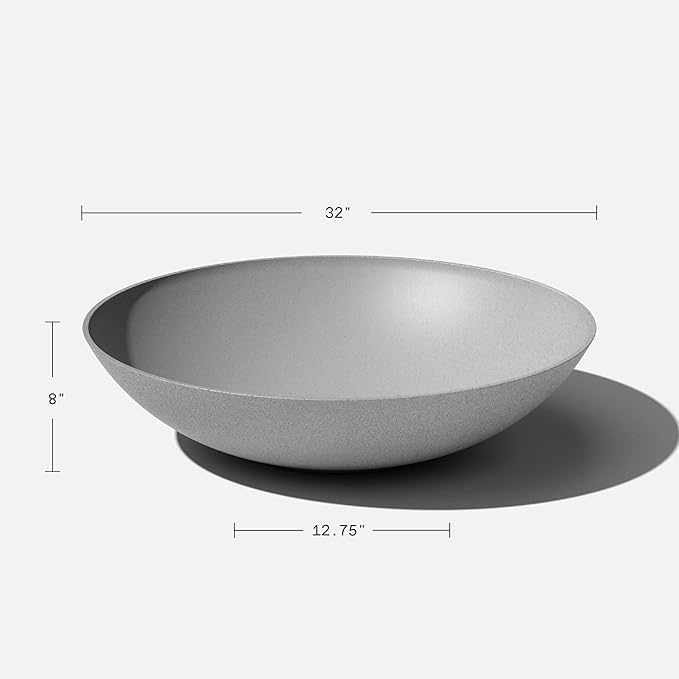 Veradek Mason Series Lane Bowl Planter| for Indoor or Outdoor Tabletops/Gardens |Made from Plastic-Stone Composite with Drainage Holes|Modern Décor for Flowers, Succulents, Small Plants VeradekOutdoor