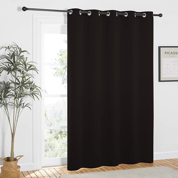 NICETOWN Toffee Brown Blackout Curtains 84 inch Length, Grommet Top Room Darkening Drapes for Bedroom Living Room, Light Blocking Window Covering for Privacy (W66 x L84 Inch, 1 Panel) NICETOWN