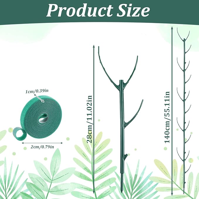 Grevosea 5 Pack Plant Support Stakes, Stackable Monstera Plant Supports for Indoor Outdoor Plants Garden Stakes Trellis for Climbing and Potted Plants Pothos Flowers Rootora
