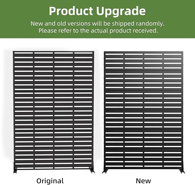 Casaphoria Metal Privacy Screen Outdoor, 72" H x 47" W Freestanding Decorative Privacy Screen for Patio Deck Balcony Garden with Stable Base, Black Adrian Casaphoria
