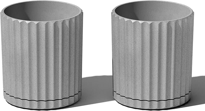 Veradek Demi Series Demi 6" Planter w/Tray - Grey, 2 Pack VeradekOutdoor