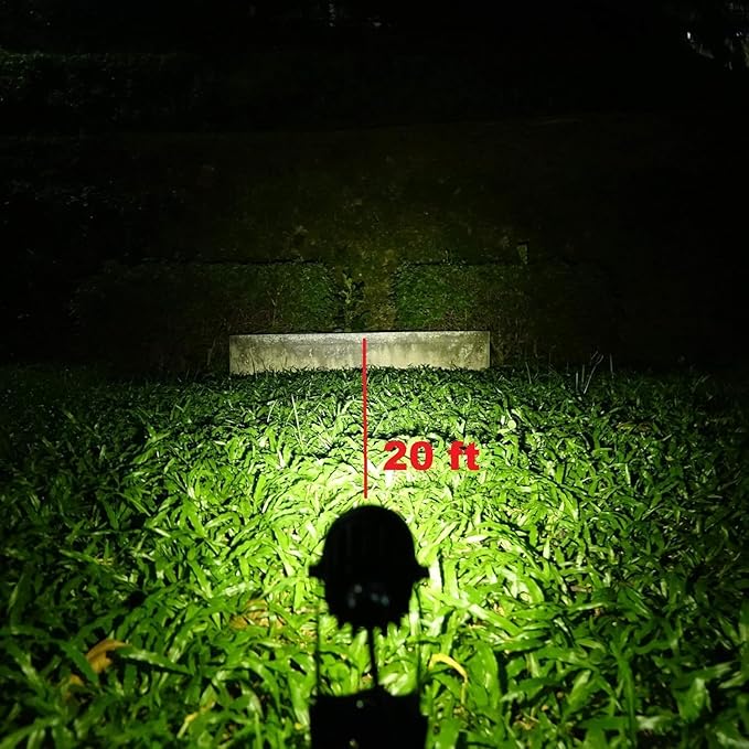 4-Spotlight Mini 50X Solar-Powered LED Spotlight (Warm White LED), Black Finish, Outdoor Garden Yard Landscape Downlight SolarLightMart
