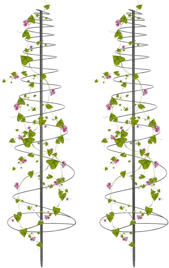 Trellis for Climbing Plants Outdoor, 2 Pack 73inch Tall Plants Trellis Support Metal Garden Trellis for Vegetables Flowers Plants Vine Support Daneried