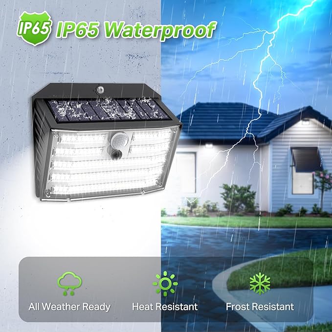 [20 Packs] Solar Motion Lights Outdoor, Ultra Bright Solar Fence Lights with Motion Sensor, IP65 Waterproof Security Light 3 Modes, 270° Lighting Angle, Wall Lights for Deck Patio Fence Garage Door Claoner