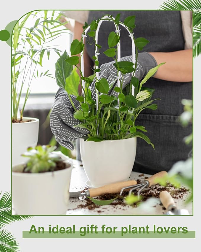 16 Inch U-Shaped Acrylic Plant Trellis, 2 Pcs Extended Hoya Trellis for Supporting Potted Climbing Plants, Small Houseplant Trellis Garden Accessory for Potted Ivy Indoor Outdoor Rootora