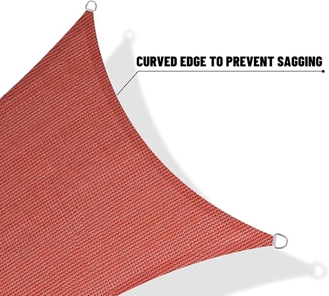 SUNNY GUARD Custom Size 12'x14'x18.4'Terra Red Sun Shade Sail Right Triangle UV Block Shade for Backyard Yard Patio Deck Garden(Customized) SUNNYGUARD
