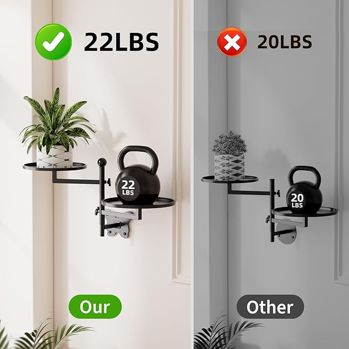 Rotating Window Wall Plant Shelves Indoor Wall Plant Stand Holder 2-Tier Floral Metal Window Shelf Holder for Multiple Plants Space Saving Pet Child Friendly Home Decor Layer Butterfly Design Black Gaoymsym