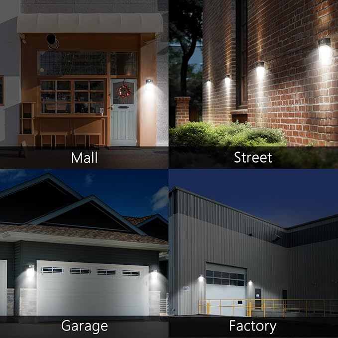 30W LED Wall Pack Light with Dusk to Dawn Sensor, 3600LM, 5000K Daylight, 120Vac Led Porch Lights, IP65 Waterproof Outdoor Security Lighting for Garage Warehouse Garden, ETL Certified, 6 Pack JC-LGL