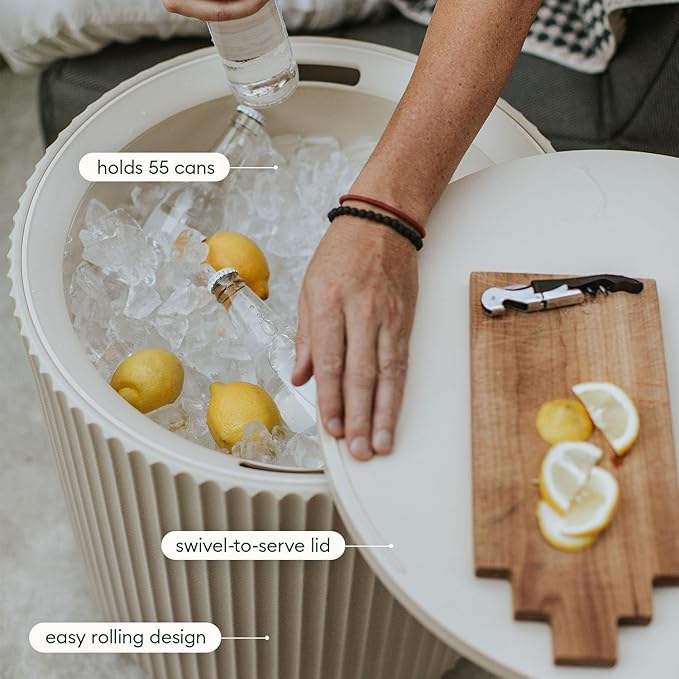Veradek Outdoor Cooler Side Table - 2 in 1 - Designed for use as Outdoor Side Table, Patio Decor and Ice Chest VeradekOutdoor