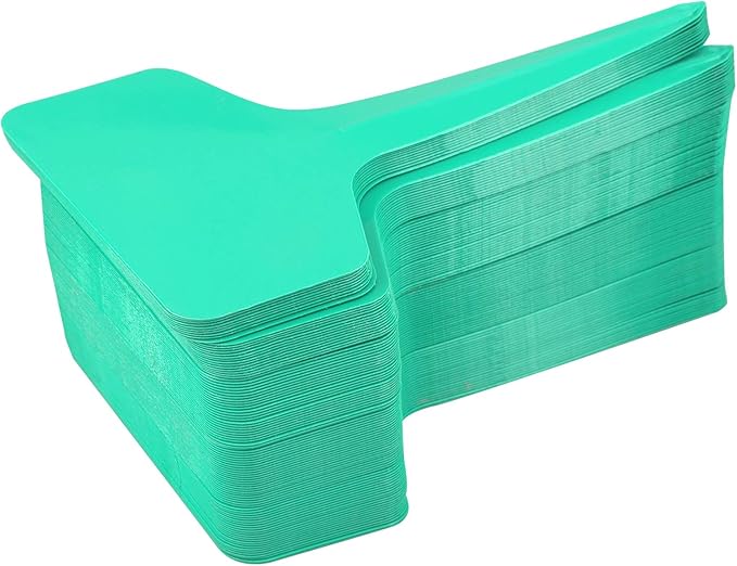 Green Plant labels,100 Pcs 6 x10cm Plastic Plant T-Type Tags Nursery Garden Labels KINGLAKE