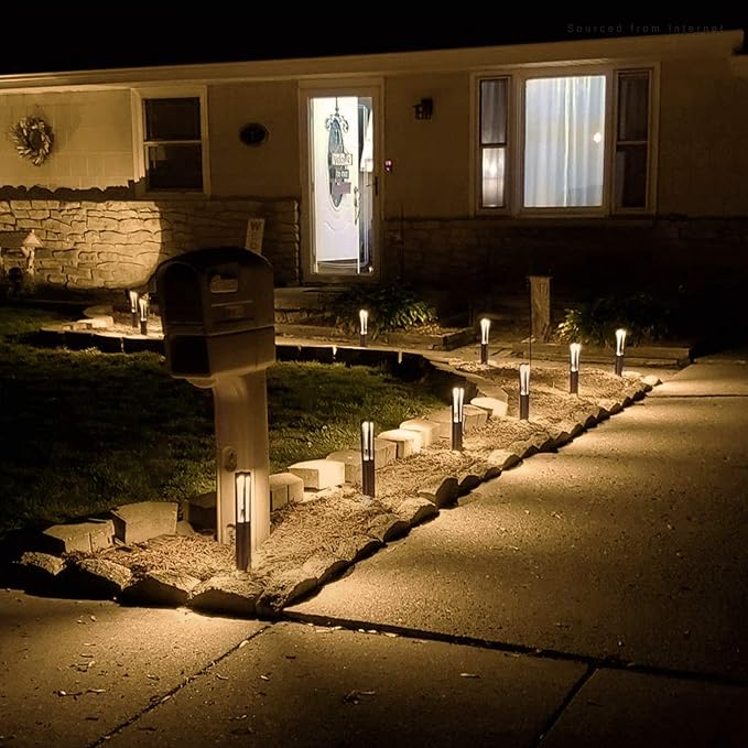LEONLITE 10-Pack Low Voltage Landscape Pathway Lights, LED Bollard Path Lights, 3W Outdoor Landscape Lighting for Driveway, Garden, Aluminum, 12-15V AC/DC, IP65 Waterproof, 3000K Warm White, Black LEONLITE
