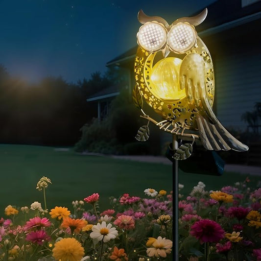 Solar Lights Outdoor Decor, Solar Owl Yard Decorations Outdoor, Garden Decorative, IP65 Waterproof, Gifts for Women Mom, for Yard Patio Lawn Pathway Landscape Rootora