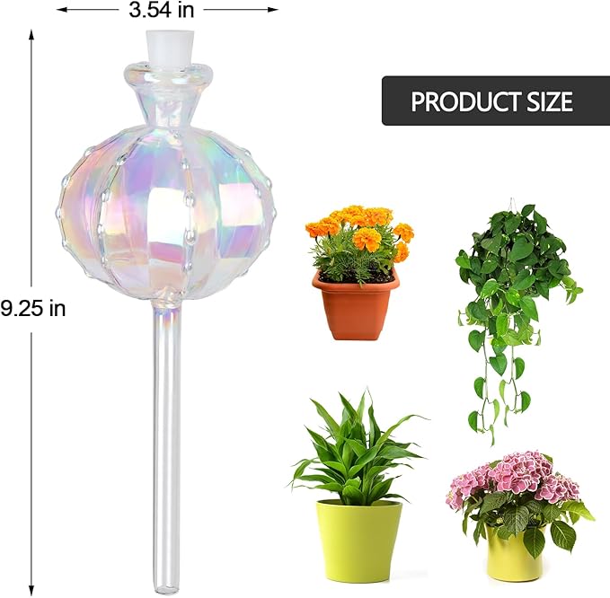 Self Watering Planter Insert. Plant Watering Devices. Plant Watering Bulbs. 3-PCS Plant Watering Globes. Rainbow Colors Cactus Shape Self Watering Globes Large. Plant Lover Gifts KGCCIZI