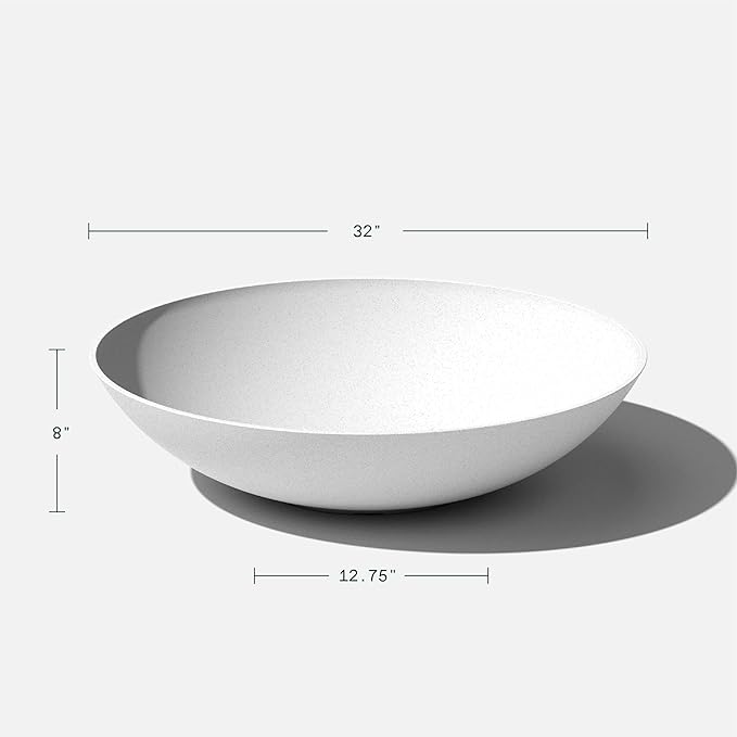 Veradek Mason Series Lane Bowl Planter| for Indoor or Outdoor Tabletops/Gardens |Made from Plastic-Stone Composite with Drainage Holes|Modern Décor for Flowers, Succulents, Small Plants VeradekOutdoor