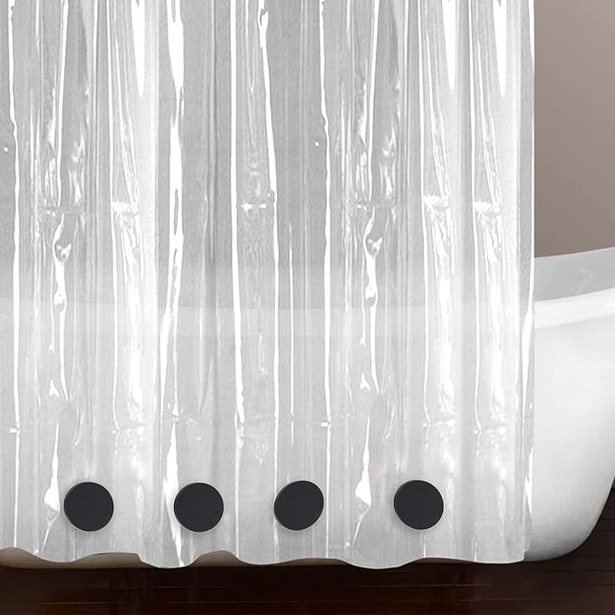 Magnetic Shower Curtain Weights, Rubber Covered Heavy Duty Weights, Prevent Curtain Liner from Blowing Around, Work for Drapery, Tablecloth, Flag, Outdoor Curtain 4 Pairs(Pack of 8) LEVOSHUA