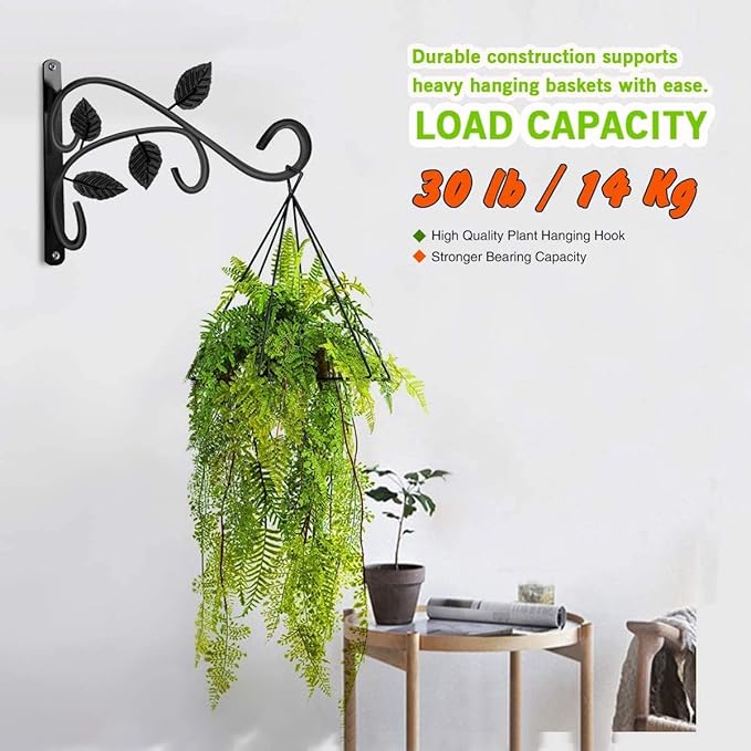 Axgo Wall Mount Hanging Plant Hook, Rust-Resistant Metal Plant Hanger for Flowers, Lanterns, Bird Feeders, Wind Chimes Rootora