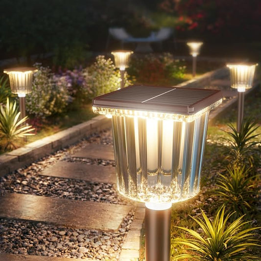Super Bright Solar Outdoor Lights Waterproof Pathway Powered 4-Pack, Adjustable Warm&Cool White, Garden Decor Outside for Front Porch Yard/Patio/Walkway/Driveway/Lawn/Flowerbed/Landscape Lighting Professionalproductionofsolarlightsoutdoor%EF%BC%9A%EF%BC%89