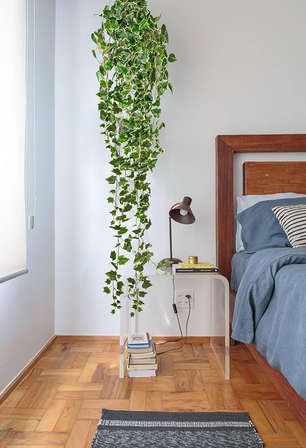 Hollyone Artificial Hanging Plants 6FT Fake Ivy Vine Faux Ivy Leaves Hanging Plant Greenery for Wall House Room Patio Indoor Outdoor Home Shelf Office Wedding Decor Hollyone