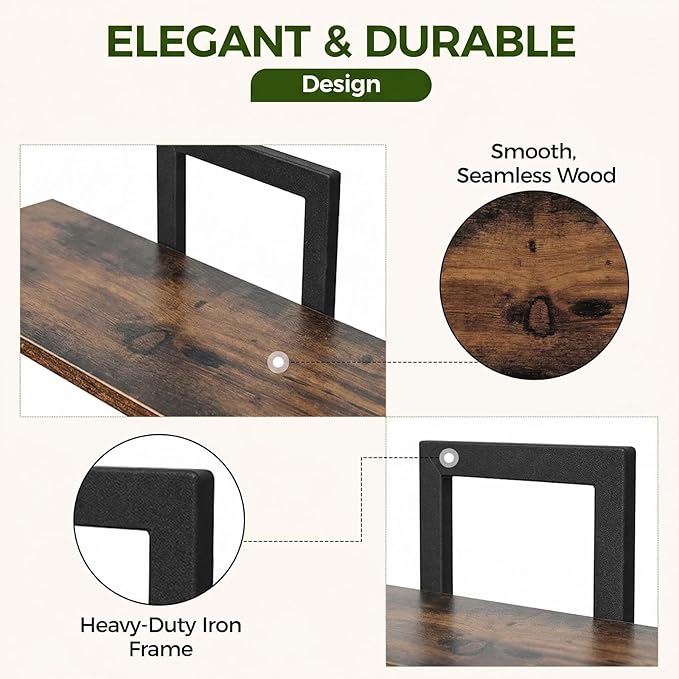 Bamworld Wall Planters for Indoor Plants Window Plant Shelves Vertical Plant Holder Wall Decor Plant Stand Indoor Floating Shelves for Plant Hangers for Living Room Bedroom Bathroom Bamworld
