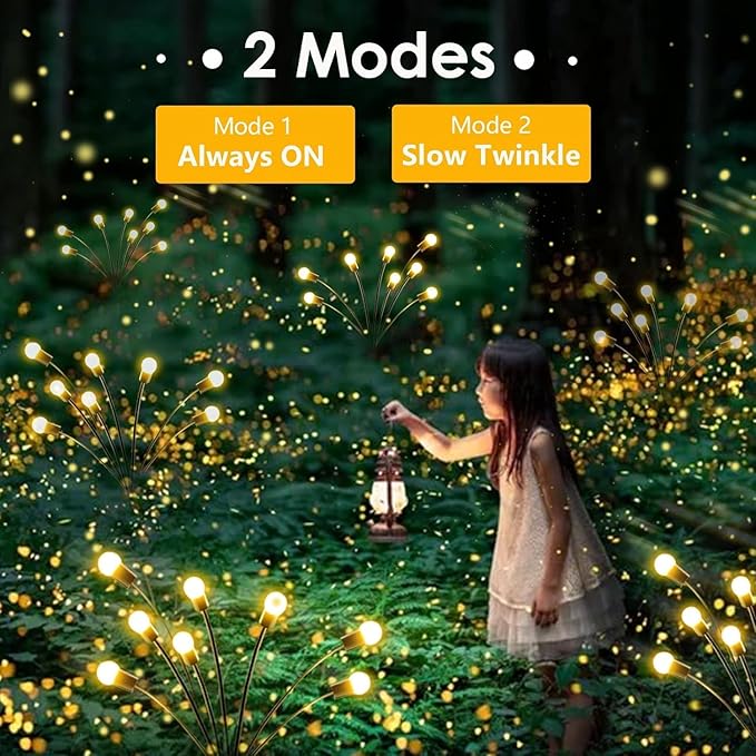 12-Pack Garden Solar Lights, 96 LED Solar Lights Outdoor for Garden Decor, Waterproof Firefly Light Outdoor (Sway by Wind), Swaying Light for Outside Yard Pathway Landscape Decorations (Warm White) Albelt