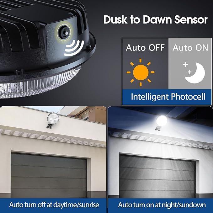 2 Pack 150W LED Barn Light, 20000LM Dusk to Dawn Security Light with 150° Adjustable Angle Photocell, IP66 Waterproof 6500K Daylight Outdoor Lighting for Farmhouse/Yard/Street/Garage StarMoitic
