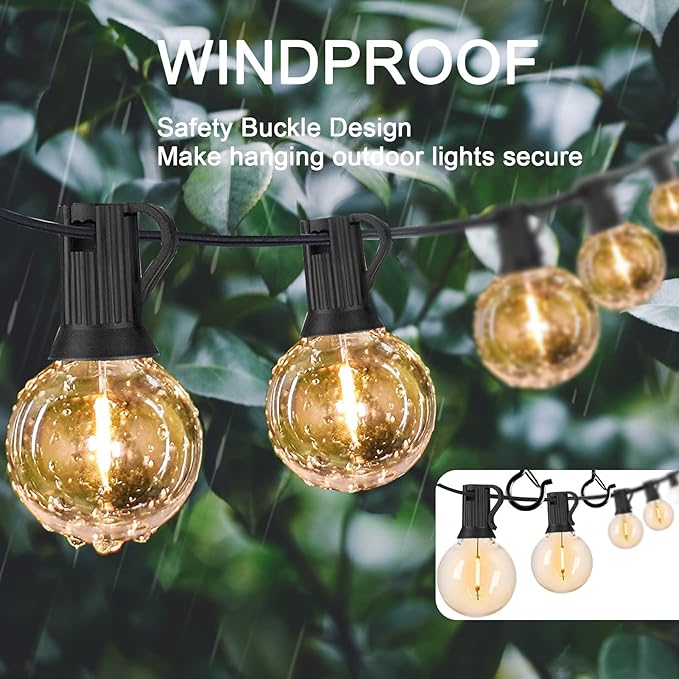 ADIIL 30 PCS Q Hanger Hooks with Safety Buckle, Windproof Screw Hooks for Hanging Outdoor String Lights, Plants, Christmas Patio Lights, 2.2 Inches, Black ADIIL
