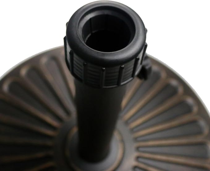 Sunnyglade 18" 30.2-lbs Heavy Duty Round Antiqued Umbrella Base for Patio, Outdoor - Bronze Sunnyglade