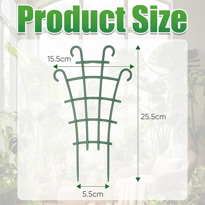 Plant Support Stakes,Stackable Plant Trellis for Indoor Climbing Plants,Small Plant Climbing Trellis for Potted Plants Plastic Climbing,Potted Plant Trellis for Houseplants (6PCS) Rootora