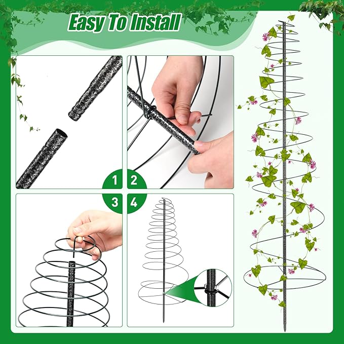 Trellis for Climbing Plants Outdoor, 73inch Tall Plants Trellis Support Metal Garden Trellis for Vegetables Flowers Plants Vine Support Daneried