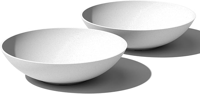 Veradek Mason Series Lane Bowl Planter| for Indoor or Outdoor Tabletops/Gardens |Made from Plastic-Stone Composite with Drainage Holes|Modern Décor for Flowers, Succulents, Small Plants VeradekOutdoor