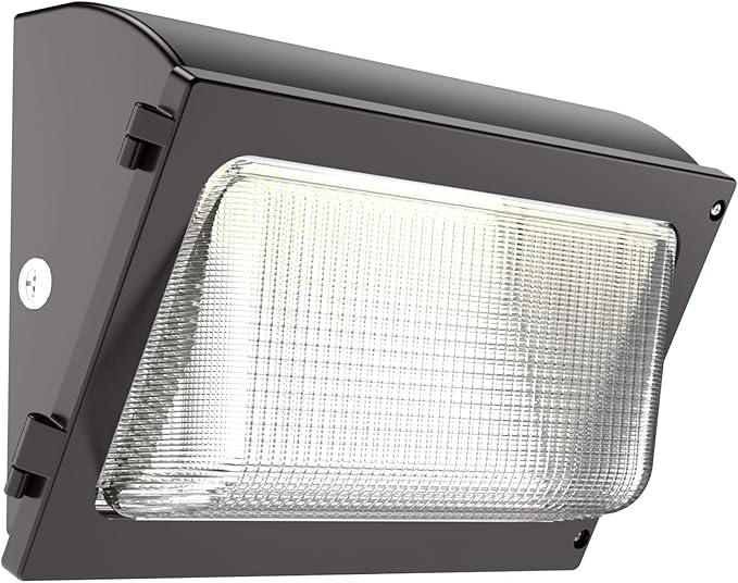 HYPERLITE LED Wall Pack Light 120W with Dusk to Dawn Photocell and Glass Lens LED Security Flood Commercial and Industrial Outdoor LED Wall Lights Out Door for House Warehouses UL Listed HYPERLITE