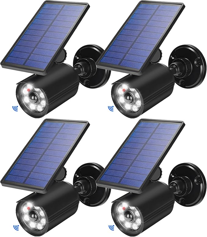 Solar Lights Outdoor Motion Sensor Flood Lights 2000LM IP67 Waterproof Security Spot Lights for Yard Garden Patio 4 Pack CAHOUGSMTSolarLights