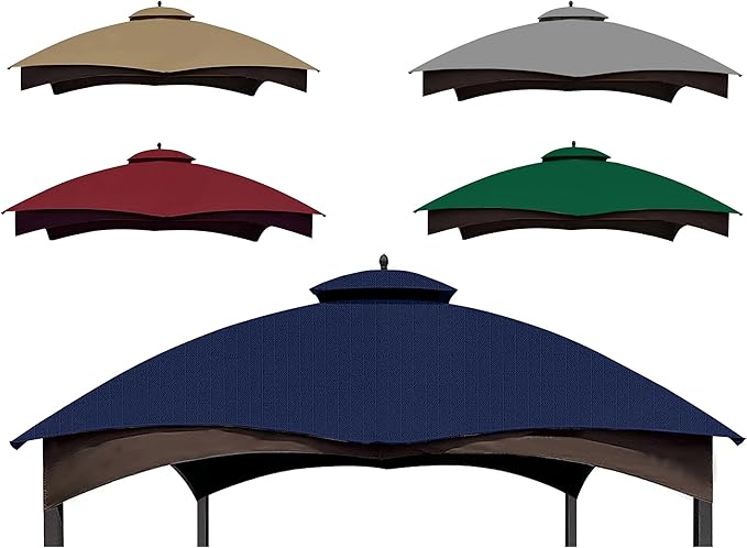 SCOCANOPY Ripstop Replacement Top for Lowe's Allen Roth 10X12 Gazebo Model #GF-12S004B-1/ GF-12S004BTO/TPGAZ17-002C，(Navy Blue) SCOCANOPY