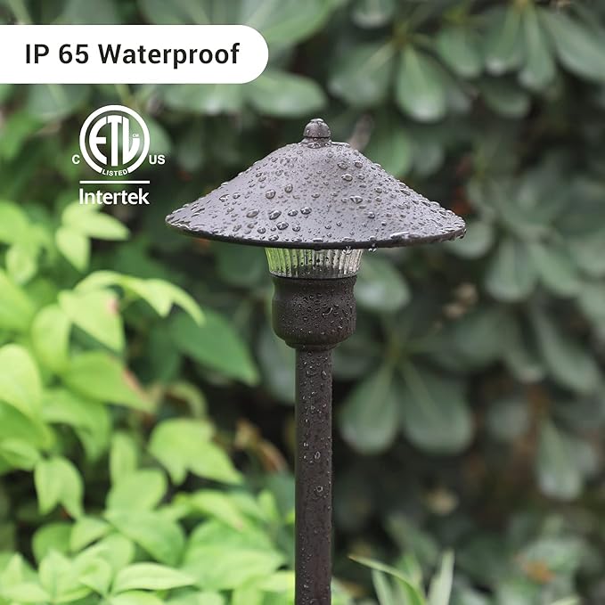 EDISHINE Low Voltage Pathway Lights, 3W 150 LM 3000K 16.5“ Tall LED Landscape Lights, 12V AC/DC 50,000Hrs Waterproof Aluminum Housing Outdoor Landscape Lighting for Path, Yard, Garden EDISHINE