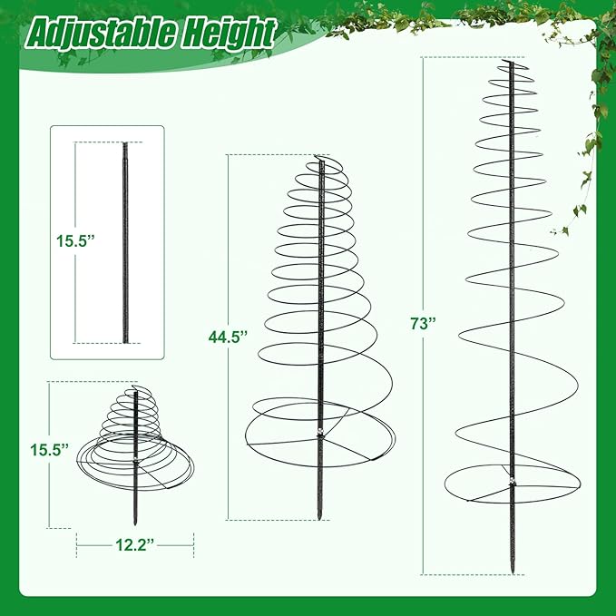 Trellis for Climbing Plants Outdoor, 73inch Tall Plants Trellis Support Metal Garden Trellis for Vegetables Flowers Plants Vine Support Daneried