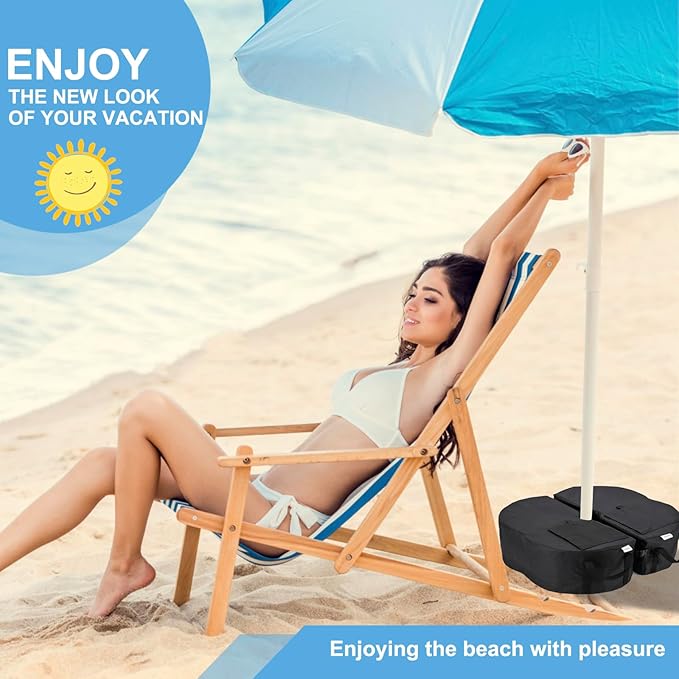 2 Pcs Quality Umbrella Base Weight, Umbrella Base Weights Sandbag, 80 Lb of Umbrella Sand Bag Fits Any Offset, Cantilever & Any Outdoor Patio Umbrella Stand ~ Easy Set Up (Combinable) Rootora