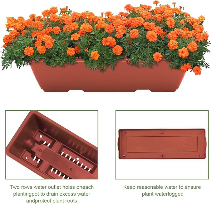 5 Tier Vertical Raised Garden Bed Planter Box, Vertical Raised Bed with Drainage Holes for Indoor Outdoor Herbs Flowers Vegetables Plants, Red Fogein