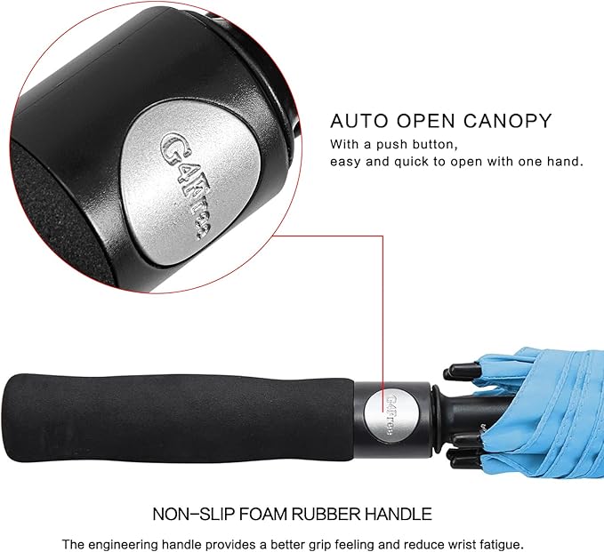 G4Free 47/54/62/68/72 Inch Automatic Open Golf Umbrella Oversize Extra Large Double Canopy Vented Windproof Waterproof Stick Umbrellas G4Free