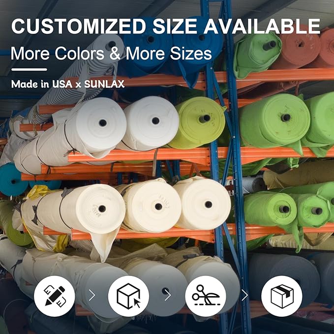 SUNLAX Sun Shade Sail 11' x 22' Dark Grey Rectangle Canopy Sail Shade Cover UV Block Permeable Sunshade Outdoor for Patio Backyard Deck Pergola (We Make Custom Size) SUNLAX