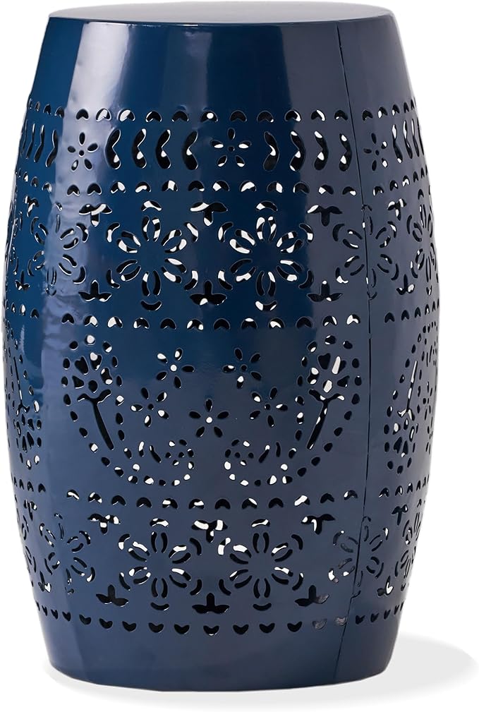 Christopher Knight Home Ruby Outdoor 12" Iron Side Table, Dark Blue ChristopherKnightHome